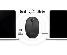 Pelė LogiLink Bevielė pelė i Bluetooth 2.4GHz 800/1200/1600dpi juoda