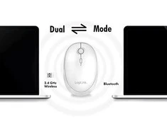 Pelė LogiLink LogiLink Pelė Funk &amp; Bluetooth,2.4GHz,800/1200/1600dpi,baltas