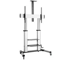 Laikiklis LOGILINK BP0084 TV monitorius vežimėlis 60-100colių aukštis reguliuojamas 100kg maks.