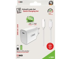 Įkroviklis 2GO 1-Port 1 išvestis USB-C su kablem Lightning Baltas (797277)