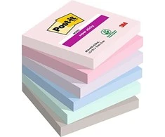 Lipnūs lapeliai 3M Post-it® Super Sticky Soulful 76mmx76mm 6vnt. po 90 lapelių