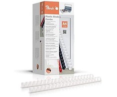 Peach Peach Binderücken baltas 16mm 100er-Pack