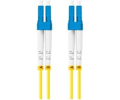LANBERG šviesolaidinis laidas SM LC/UPC-LC/UPC dvipusis 5m LSZH g657a1 3.0mm geltonas