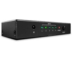 AV Jungiklis - LINDY 5 Prievadų HDMI 18G Jungiklis, 4K@60Hz, Juodas