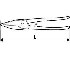 Nożyce Lakštinio metalo žirklės 250 mm