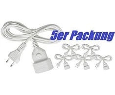 Brennenstuhl ilgiklis, CEE 7/16, IEC 60906-1, max 250V / 2.5A, 5m baltas 1161670 / DEL-118C