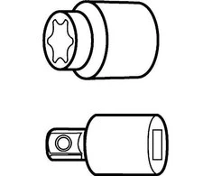 TORX Antgalių Rinkinys E5-E16 (10 vnt.) TOPEX 39D375