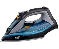 Adler | Lygintuvas | AD 5032 | Garų lygintuvas | 3000 W | Vanduo tank capacity 350 ml | Continuous steam 45 g/min | Steam boost performance 80 g/min | Mėlyna/Pilkas