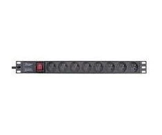 Alantec PZ081U3M galios prailginimas 3 m 8 kintamosios srovės lizdas (-ai) Vidinis Juodas