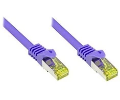 Good Connections Geros jungtys Geros jungtys 2,0m RNS Patchkabel su Cat.7 Rohkabel S/FTP PiMF violett