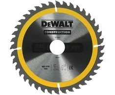 Pjovimo diskas medienai DeWalt Construction; 190x30 mm; Z40