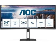 Monitorius AOC CU34V5C 34 colių UWQHD VA CURVED TURI DP/HDMI/USB-C PD 65W