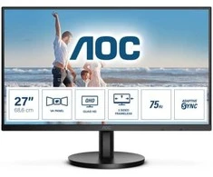 Monitorius AOC Q27B3MA/27"/Business/Panel VA/2560x1440/16:9/75Hz/Matte/4 ms/Speakers/Tilt/Colour Juodas