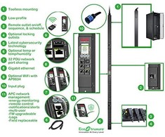 APC Rack PDU 9000 komutuojamas, ZeroU, 32A, 230V, (21) C13 ir (3) C19 | Schneider Electric