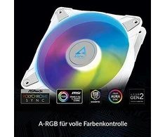 ARCTIC P12 PWM PST A-RGB korpuso ventiliatorius, 4-pin, 120mm, baltas