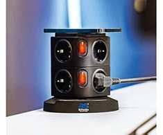 8 elektros lizdų ilgintuvas su belaidžio įkrovimo stotele AS-SCHWABE