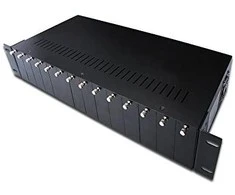 DIGITUS Medienkonverter Chassis 2HE 14-Slots juodas