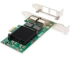 Assmann Electronic DIGITUS DN-10132 Gigabit Ethernet PCI Express kortelė 2 prievadų 32 bitų žemo profilio laikiklis Intel mikroschemų rinkinys