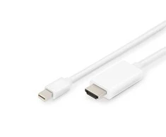 Assmann Electronic ASSMANN DisplayPort Adapteris Cable Mini DP - HDMI Type A St / St 2.0m DP 1.2 HDMI 2.0 4K / 60Hz CE mes