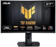 Monitorius TUF Gaming VG27VQM Curved Gaming Monitor – 27 inch/Full HD(1920x1080)/240Hz/Extreme Low Motion Blur™/ Adaptive-sync/ Freesync™ Premium/ 1ms (MPRT)
