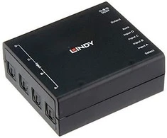 Garso Jungiklis - LINDY 4 Prievadų Automatinis Optinis Garso Jungiklis TosLink 5.1 Palaikymas, Juodas