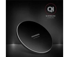 AXAGON WDC-P10T belaidžio įkrovimo stotelė su greito įkrovimo funkcija, Qi 5 / 7.5 / 10W, mikro USB