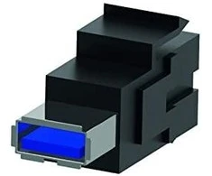 Bachmann 1x USB 3.0 A / A Keystone, Juodas, USB 3.0 A, USB 3.0 A, 85 mm