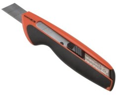 Universalus peilis laužomomis 18mm. geležtėmis, gumuotas KB18 BAHCO