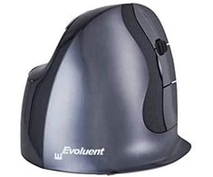 Evoluent VerticalMouse D, pelė - juodas/sidabrinis, Large, RH