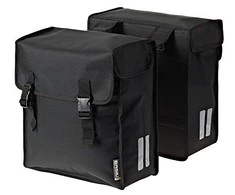 Basil Double City Pannier MARA 3XL 52L, diržo tvirtinimas, vandeniui atsparus poliesteris, juodas - BAS-17551