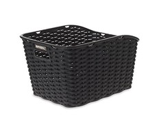 Luggage rack basket BASIL Weave WP, juodas