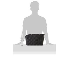 Luggage rack basket BASIL Weave WP, juodas