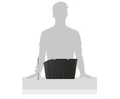 Luggage rack basket BASIL Weave WP, juodas