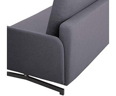 Beliani Dvivietė išskleidžiama sofa BELFAST pilka