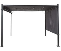 Beliani Lumarko Garden Paviljonas LED 310 x 310 cm tamsiai pilka PARGA!