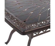 Beliani Sodo lentelė 102 x 165 cm rudos spalvos Lizzano