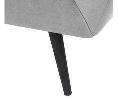 Beliani 3 vietų sofa LENVIK, veliūrinė, pilka
