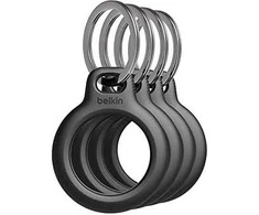 Belkin saugus laikiklis su raktų pakabuku Apple AirTag 4 pakuotėms - juodas