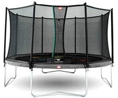 Batutas su tinklu BERG Favorit Regular 430 Pilkas Levels, su saugos tinklu Comfort