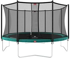 Batutas BERG Favorit Regular 430, žalias, su saugos tinklu Comfort