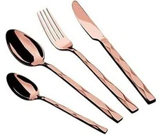 24 DALIŲ STALIO ĮRANKŲ RINKINYS. GLOSSY BERLINGER HAUS ROSEGOLD BH-2621