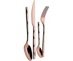 24 DALIŲ STALIO ĮRANKŲ RINKINYS. GLOSSY BERLINGER HAUS ROSEGOLD BH-2621