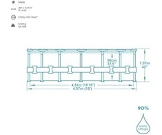 Baseinas 15 Ft plieno Pro Max BESTWAY