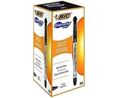 BIC Gelinis rašiklis Gel-ocity Stic 0,5 mm, juodas, pakuotėje 30 vnt.