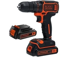 Black &amp; Decker Juodas+DECKER WIERTARKO-suktuvas 18V 2x1.5Ah BDCDC18B