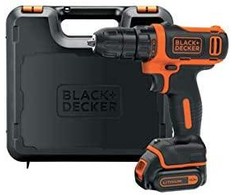 Black &amp; Decker Juodas &amp; Decker BDCDD12K cordless screw driller + case + rechargeable battery 1.5Ah