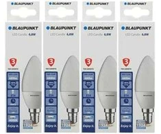 Blaupunkt LED Lamp E14, 4pcs | 6.8 W | Natural Baltas
