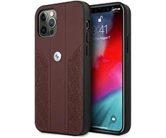 Apple iPhone 12 / 12 Pro BMW dėklas odinis Curve Perforate (BMHCP12MRSPPR) raudonos spalvos