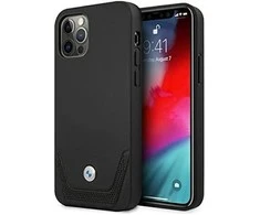 Apple iPhone 12 / 12 Pro BMW dėklas odinis Perforate (BMHCP12MRSWPK) juodos spalvos