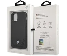 Apple iPhone 12 / 12 Pro BMW dėklas odinis Perforate (BMHCP12MRSWPK) juodos spalvos